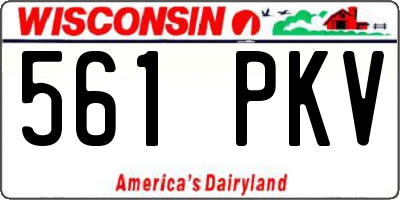 WI license plate 561PKV