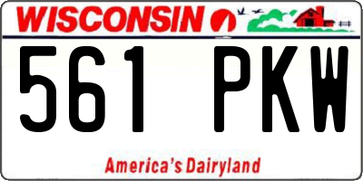 WI license plate 561PKW