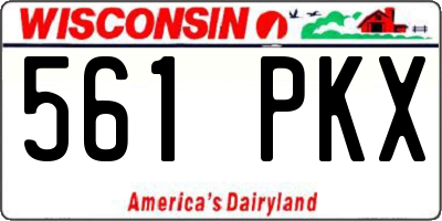 WI license plate 561PKX