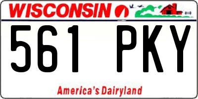 WI license plate 561PKY
