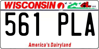 WI license plate 561PLA