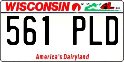 WI license plate 561PLD