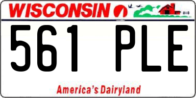 WI license plate 561PLE