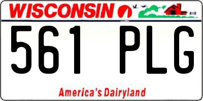 WI license plate 561PLG