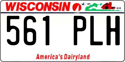 WI license plate 561PLH