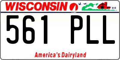 WI license plate 561PLL