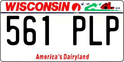 WI license plate 561PLP
