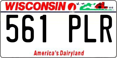WI license plate 561PLR