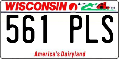 WI license plate 561PLS