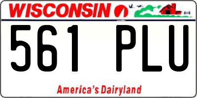 WI license plate 561PLU