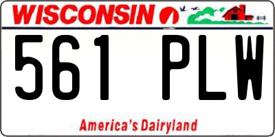 WI license plate 561PLW