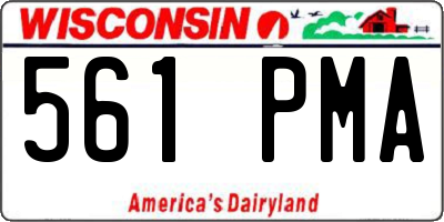 WI license plate 561PMA