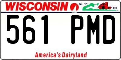 WI license plate 561PMD