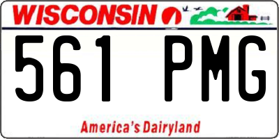WI license plate 561PMG