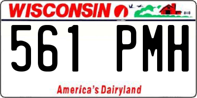 WI license plate 561PMH