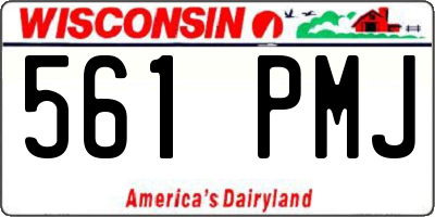 WI license plate 561PMJ