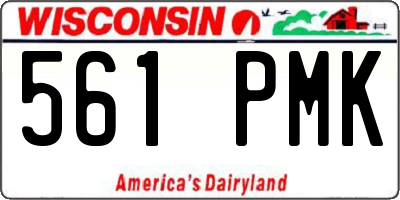 WI license plate 561PMK