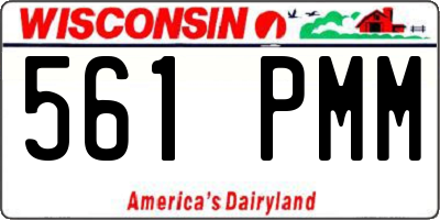 WI license plate 561PMM