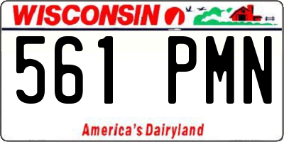 WI license plate 561PMN