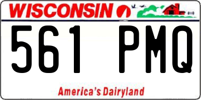 WI license plate 561PMQ