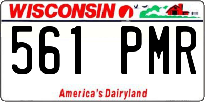 WI license plate 561PMR