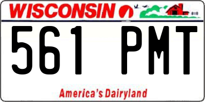 WI license plate 561PMT