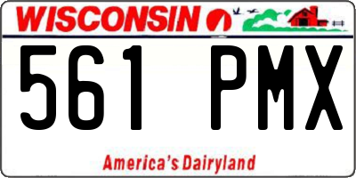 WI license plate 561PMX