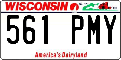 WI license plate 561PMY