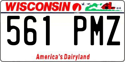 WI license plate 561PMZ
