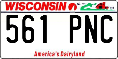 WI license plate 561PNC