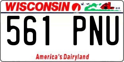 WI license plate 561PNU