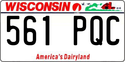 WI license plate 561PQC