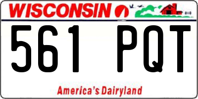 WI license plate 561PQT