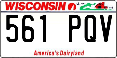 WI license plate 561PQV