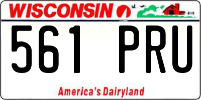 WI license plate 561PRU