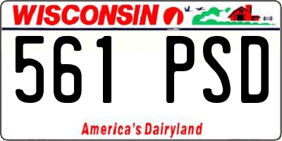 WI license plate 561PSD