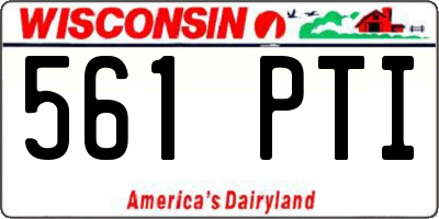 WI license plate 561PTI