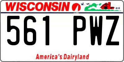 WI license plate 561PWZ