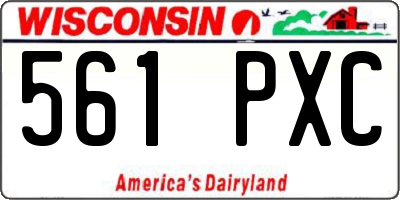 WI license plate 561PXC