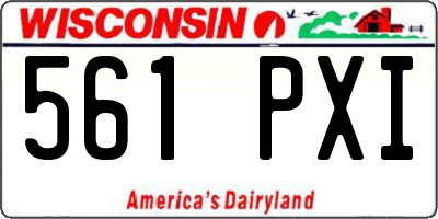 WI license plate 561PXI