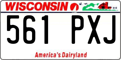 WI license plate 561PXJ