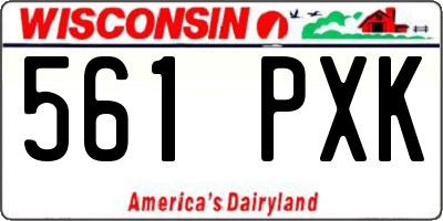 WI license plate 561PXK