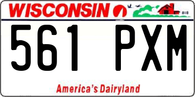 WI license plate 561PXM