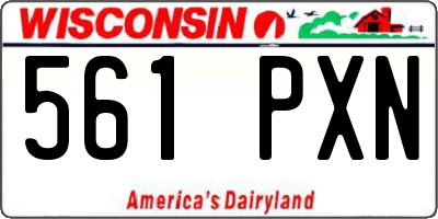 WI license plate 561PXN