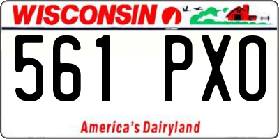 WI license plate 561PXO
