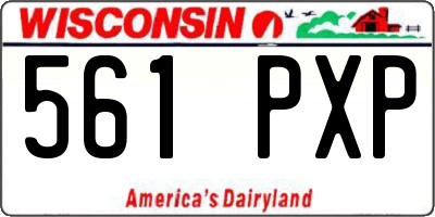 WI license plate 561PXP