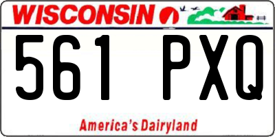 WI license plate 561PXQ
