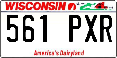 WI license plate 561PXR
