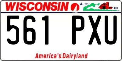 WI license plate 561PXU