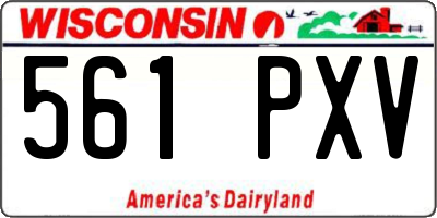 WI license plate 561PXV